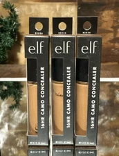 3x Lot ELF 16HR Full Coverage Matte Camo Concealer • Rich Chocolate • 0.2 fl oz