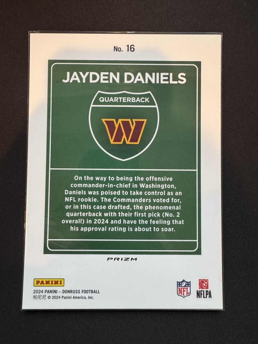 2024 Donruss Jayden Daniels Downtown Prizm Jumbo Oversize Rookie