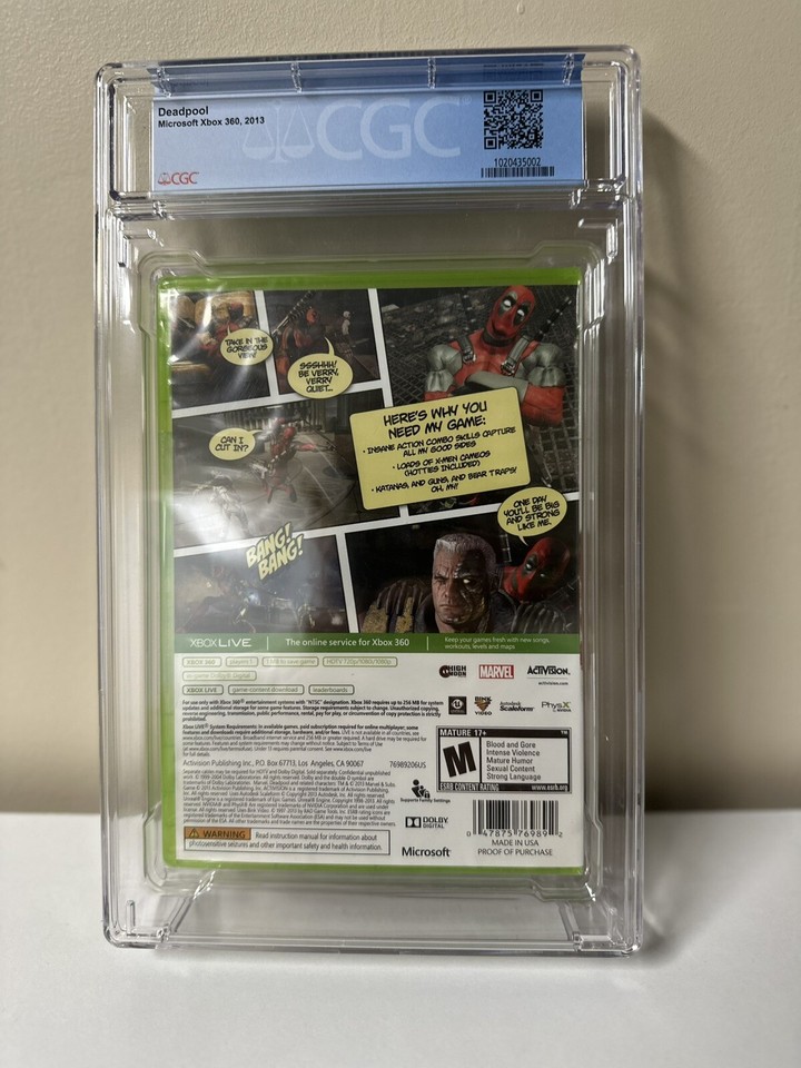 Deadpool Xbox Shell 2013 Microsoft Xbox 360 DEADPOOL Activision New Sealed CGC Graded 9.6 ...