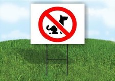 NO DOG POOP SIGN Plastic Yard Sign ROAD SIGN with Stand