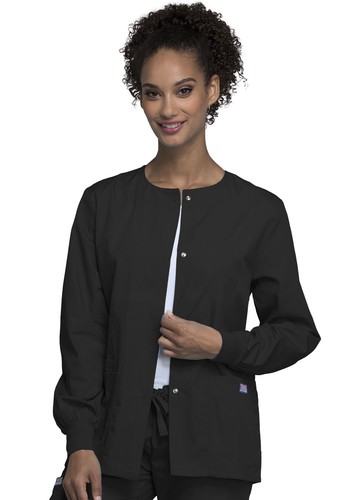 Cherokee Workwear Originals Snap Front Warm-Up Jacket | 4350 - Picture 7 of 22