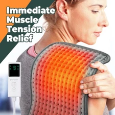 9 Levels Electric Heating pad for Back Pain Cramps Relief Washable Auto Shut Off