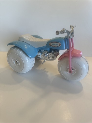 Vintage Processed Plastic 3 Three ATC Wheeler ATV Trike Toy Light Blue Pink USA