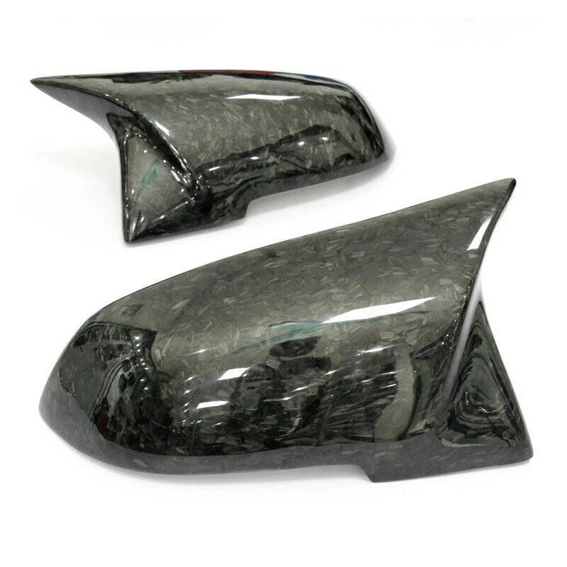 Cubierta de espejo retrovisor lateral de fibra de carbono forjada real apta para BMW F20 F30 F32 Foto 3 de 4