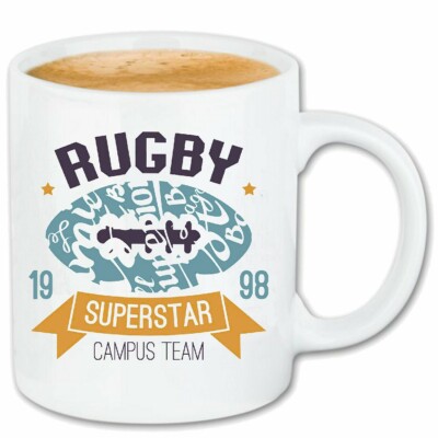 Kaffeetasse RUGBY SUPERSTAR CAMPUS TEAM RUGBY TEAM FOOTBALL AMERICAN NEW YORK