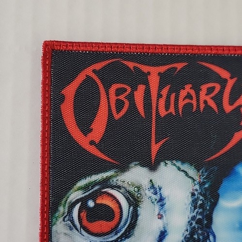 OBITUARY Cause Of Death SMALL PATCH Printed Band Logo - Picture 4 of 6