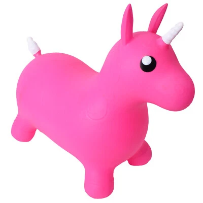 TE-TREND B-Ware Hüpftier Einhorn Pferd Hüpfpferd Kleinkind Hopser Sprungtier 50kg in Pink