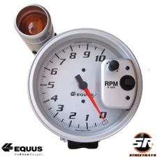 Equus E6081S Silver 5" Pedestal Round Tachometer 0-10,000 RPM