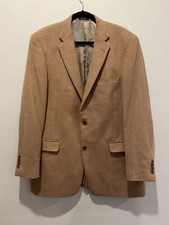 Turnbury Sport Coat 100 Camel Hair 2 Button Blazer Jacket Men's 44L Tan READ