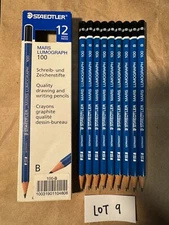Staedtler Mars Lumograph Writing, Drawing, Sketching Pencil (Box of 9)