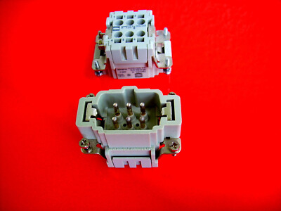 6 poliger Harting Einbaustecker Han 6ES-M Nr. 09 33006 2616 Steckverbinder
