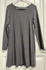 Express Grey Long Sleeve Knit Dress Casual Dress Swing Style Size Small