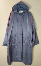 Linda Lundstrom LA PARKA 80s Pouch Jacket Metallic Purple Lagenlook Art Sz Lg