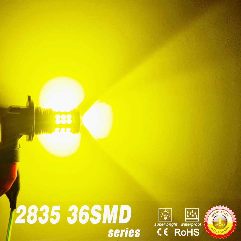 Lâmpada de neblina LED amarela dourada para 2004-2006 Ford F-150 dianteira esquerda e direita 2 peças - Imagem 4 de 4