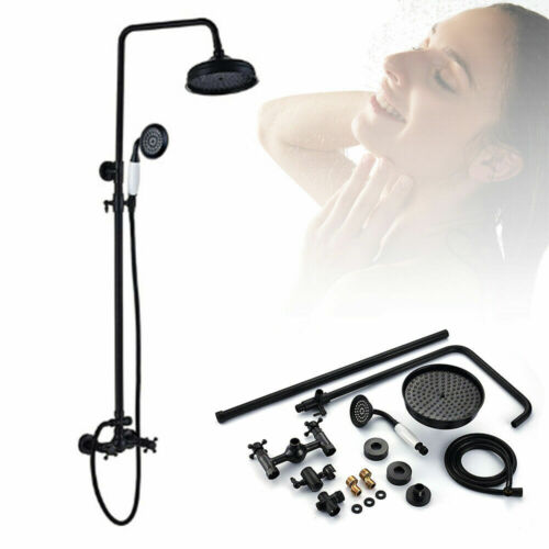 Dusch Armatur Duschset Regendusche Duschsystem Antik Retro Nostalgie Schwarz DHL - Bild 3 von 12
