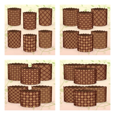 6 Stück Backpapierformen für Ostern Brot Kuchen Panettone Paska 