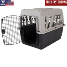 Medium Plastic Dog Crate Travel Kennel Secure Assembly Ventilation Safe Carrier