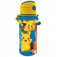 Licensed 600ml Hot & Cool Aluminum Flask, Push Button Kids Water Bottle