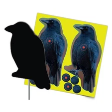 Photo-Realistic Die-Cut Corrugated Plastic Splattering Crow Targets, w/ 4 Crows