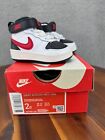 Nike Toddler 2C Court Borough Mid 2 Shoes White Red Black Hi Top Sneakers