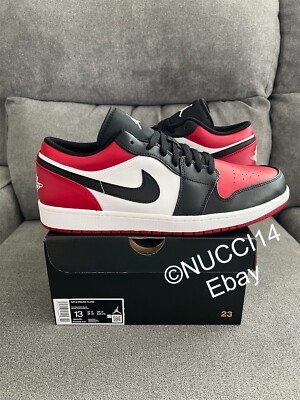 Size 13 - Jordan 1 Low Bred Toe for sale online | eBay