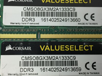 CORSAIR Value Select 8GB (2x 4GB) DDR3 1333mhz SODIMM RAM