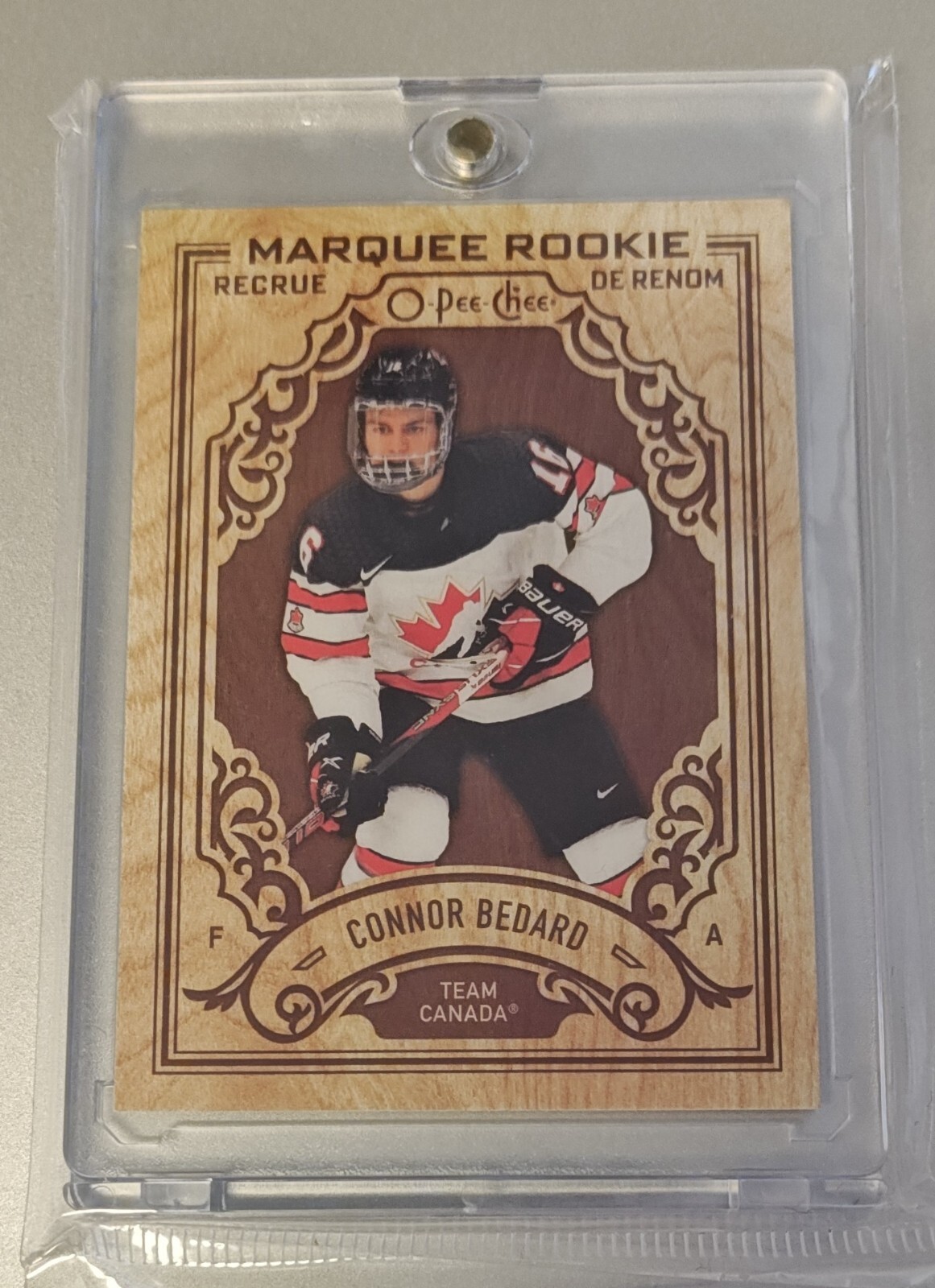 2023-24 O-Pee-Chee Marquee Rookie Connor Bedard Wood Variant Easter Egg #WCB