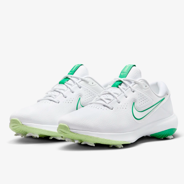 Nike Victory Pro 3 Wide Fit Golf Shoes 'White/Green' (DX9028