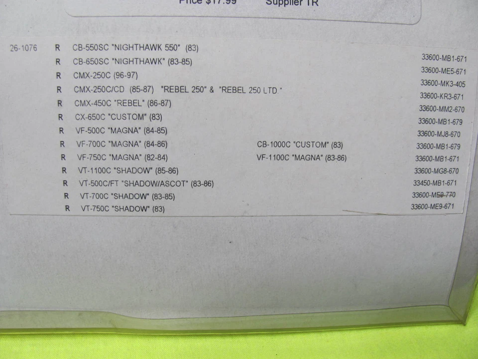  SEÑAL DE GIRO TRASERO HONDA VF750 VF500 CMX250 Magna Shadow Rebel Nighthawk Ascot Foto 3 de 3