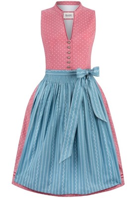 B-Ware / 2. Wahl - Dirndl midi 70 cm Luciana koralle Stockerpoint