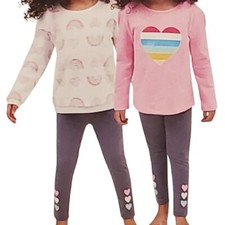 BCBG Girls 3Pc Plush Outfit Set Pink Size 5 1 Pullover 1 Tee  1 Legging