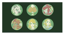 Goddess Bow Zelda Green Mana Moon Limited Edition Enamel Metal Dice Yugioh X1