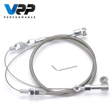 24 Stainless Steel Throttle Cable Braided Universal For 86-93 Ford 302 Mustang