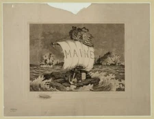 8" x 10" 1898 Photo Maine memorial