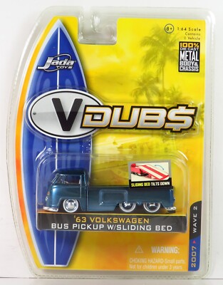 Jada Wave 2 V Dubs 1963 Volkswagen Bus Pickup w/ Sliding Bed 63