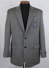 Men's RALPH LAUREN Khaki Black Herringbone Wool Jacket Blazer 42 L 42L NWT NEW