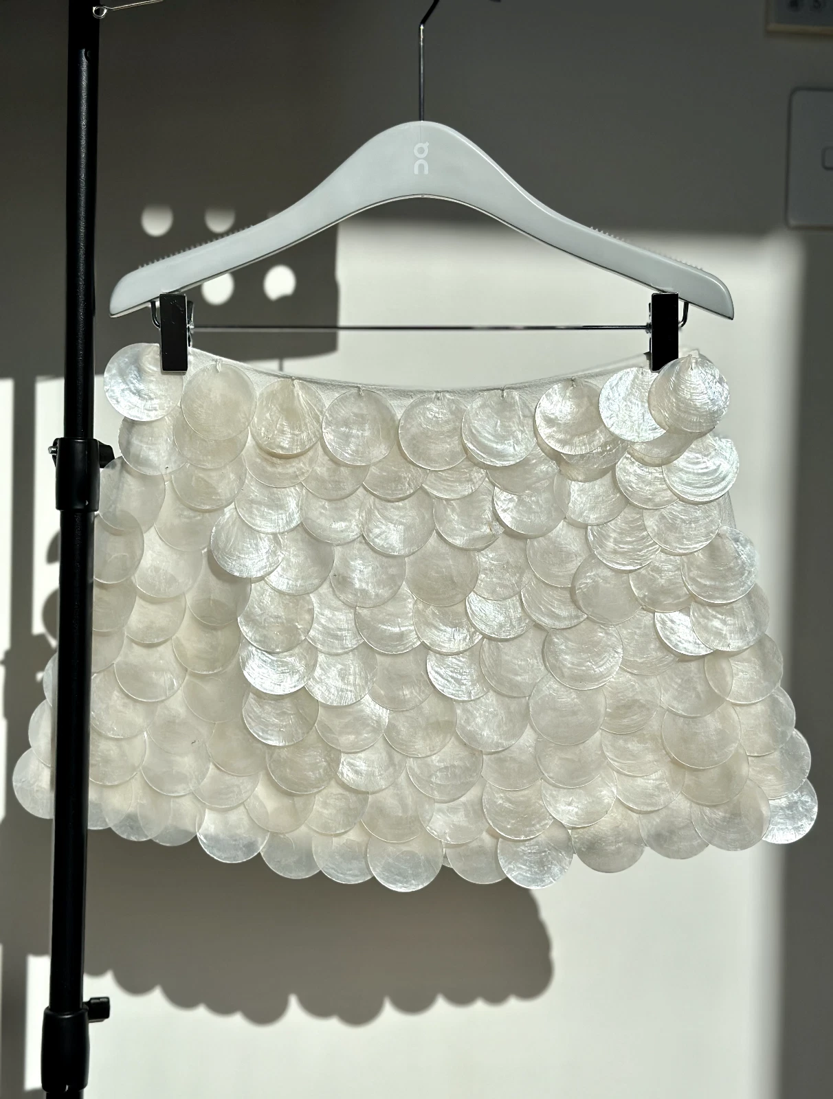 HANDMADE SHELL SKIRT - Pearl (Size S)