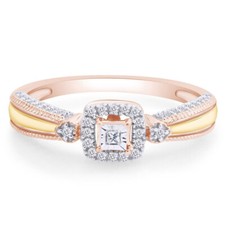 1/6 Ct Engagement Anniversary Ring Princess a...