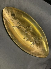 Vintage MCM Mid Century Danish Brass Bronze Presentation Bowl Aedel Malm Denmark