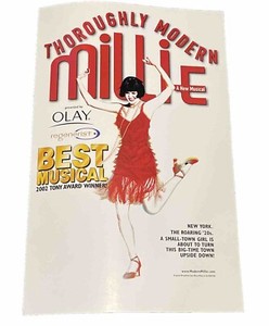 Thoroughly Modern Millie Rare Window Card NYC Original New old Stock Broadway