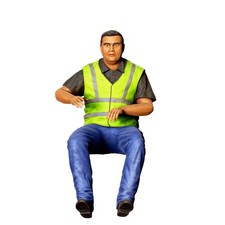 Truck Driver 3D Resin Print Unpainted Model R...