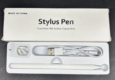 JAMJAKE Active Stylus Pen for Apple iPad USB-C Rechargeable White w/ Tips