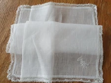 Monogram Bridal Handkerchief Under Count's Crown -1