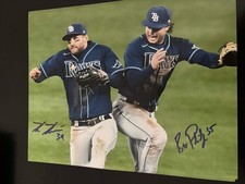 Rays Brett Phillips Kevin Kiermaier signed 8x10 Photo W/COA