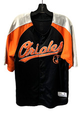 Dynasty Baltimore Orioles Button Up Baseball Embroidered Jersey MLB Size Large