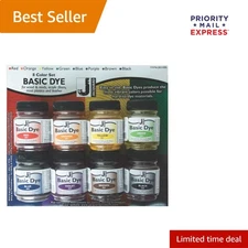 Durable 8-Color Basic Dye Set - Powder Form for Vibrant Results on Any Material