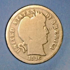 U.S.A (1)COIN BARBER DIME  1916  GOOD/ VERY GOOD   0.9000 SILVER