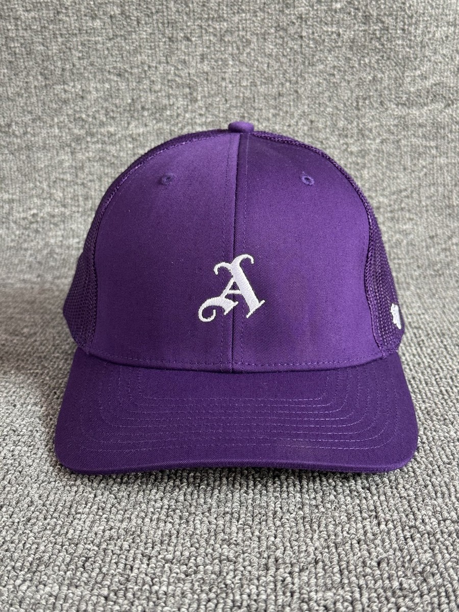 '47 Brand Old English A Trucker Snapback Purple Curved Brim Hat