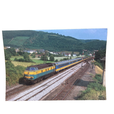 Postkarte Eisenbahn Zug Benelux Diesel 55 B IC Wagen NS Ungelaufen Ansichtskarte