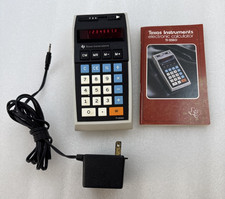 Vintage Texas Instruments TI-2550 Memory Calculator, Instruction Book, w/BOX